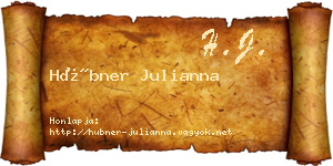 Hübner Julianna névjegykártya